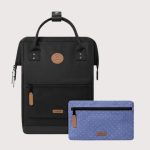 Cabaïa Sac à Dos Adventurer Medium Berlin + 2 Pochettes Boutiques Seven's