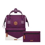 Cabaia | Sac à dos violet et rose avec poche interchangeable