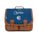 Cartable Tann's CE2 CM1 CM2 personnalisé Bleu et marron
