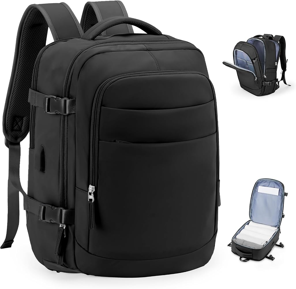 sac-a-dos-40x30x20-812bvl.jpg Sac a Dos de Voyage Cabine Avion Bagage 40x30x20 Easyjet Sacs de Voyage Cabin Max Weekend Femme Homme Travel Backpack Noir Optimisation : Amazon.fr: Mode – Image 1