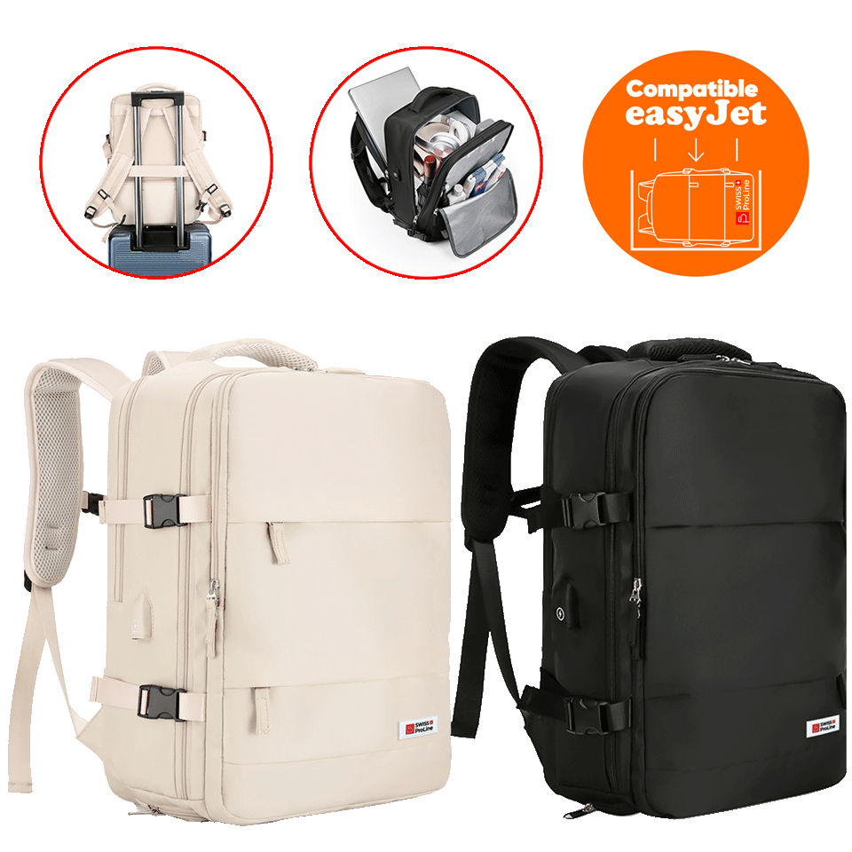 sac-a-dos-easyjet-907ovm.png Sac à dos multifonctions (compatible Easyjet 45cm) Swiss ProLine une marque SUISSE tendance à des prix abordables – Image 1