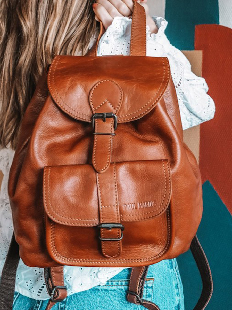 sac-a-dos-en-cuir-femme-974jly-1.jpg LeBaroudeur Naturel sac a dos cuir femme Marron | PAUL MARIUS – Image 1