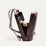 Sac à dos en cuir grainé ~ GIANI MARRON
