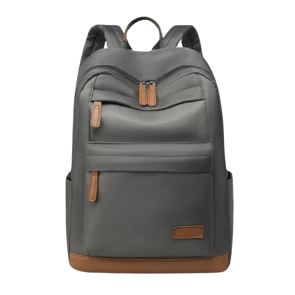 sac-a-dos-femme-impermeable-336ubs.png Sac à Dos Nylon Imperméable pour Femme Gris – Image 1