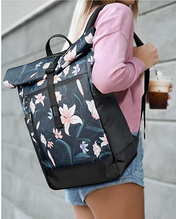 sac-a-dos-femme-impermeable-608vvq.jpg Sac à Dos Roll Top Femme Imperméable Coral – Image 1