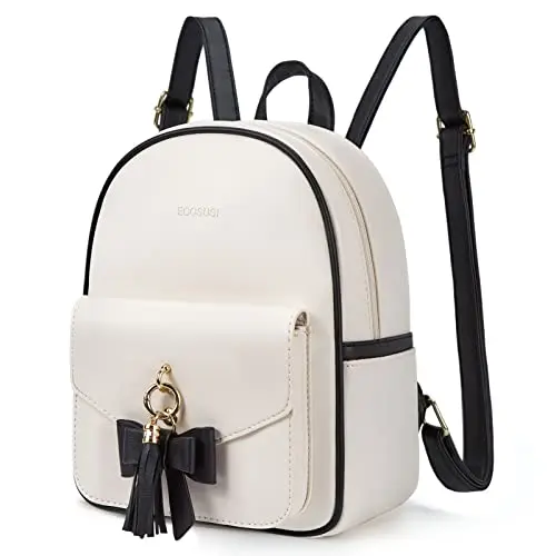 sac-a-dos-petit-357dpp.webp ECOSUSI Petit Sac à Dos Femme, Mini Sacs Portés Dos à Main Mignon Fille Cuir PU avec Une Frange ou Un Nœud Papillon, Sac en Bandoulière, Noir et ... – Image 1