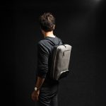 Sac à dos ordinateur 13 à 16 pouces en toile et cuir noir | lundi