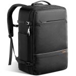 Inateck Sac à Dos Voyage 42L Cabine, Sac à Main Grande Capacité, Noir | 180° Ouverture, pour PC 15,6