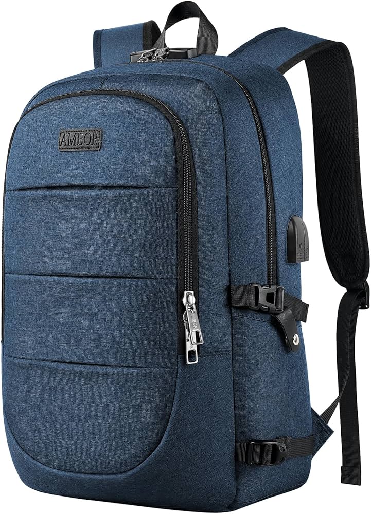 sac-dos-ordinateur-433ldg-1.jpg AMBOR 17.3'' Sac à Dos Portable,Sac a Dos Ordinateur avec USB Charging Port | Déperlant Sac a Dos Voyage Cabine, Sac a Dos Antivol Avion pour Homme ... – Image 1