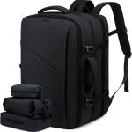 LOVEVOOK Sac à Dos Cabine 40L, Grand Sac a Dos Voyage Avion Homme Femme | Extensible, Résistant Aux Éclaboussures, 17.3 Pouces Compartiment pour ...