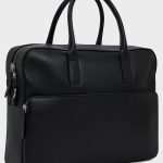 Sac ordinateur en cuir noir
