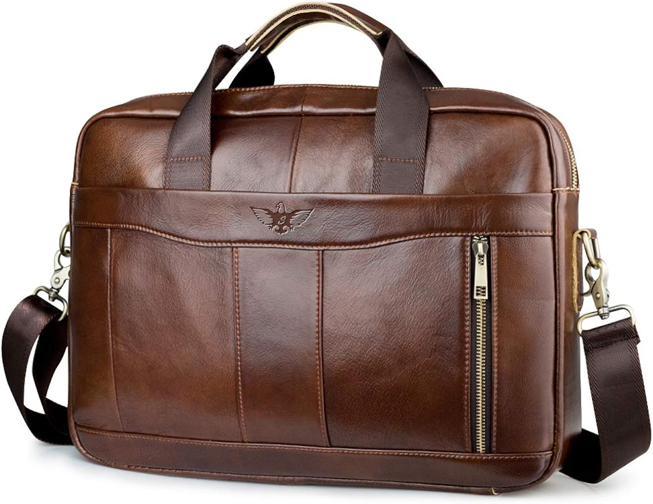 sac-homme-ordinateur-872hlg-1.jpg BAGZY Sacoche Ordinateur Homme Cuir Véritable Sac Homme Bandouliere Sacoche Ordinateur 15,6 Pouces Sac Porte Document Cartable Business Mallette pour ... – Image 1