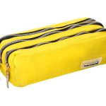 TROUSSE SCOLAIRE LIDERPAPEL LARGE RECTANGULAIRE 3 COMPARTIMENTS 185X80X70MM COLORIS JAUNE